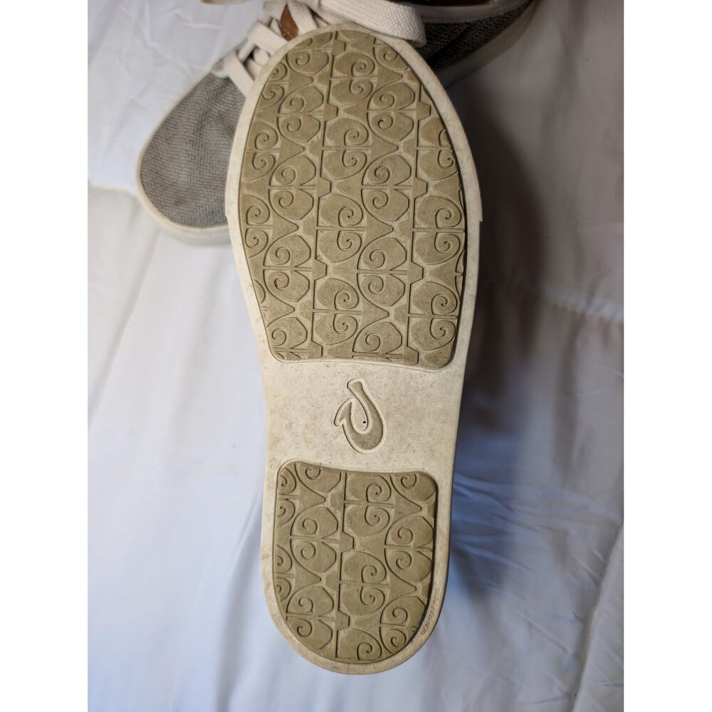 OluKai Pehuea Li Womens Sneaker Gray Mesh Lace Up Casual Shoe US 8 EU 38 - Picture 6 of 8
